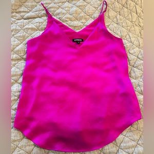 Fuscia Adjustable Spaghetti Strap Express Tank Top Sz Small